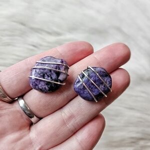 Handcrafted Charoite Earrings